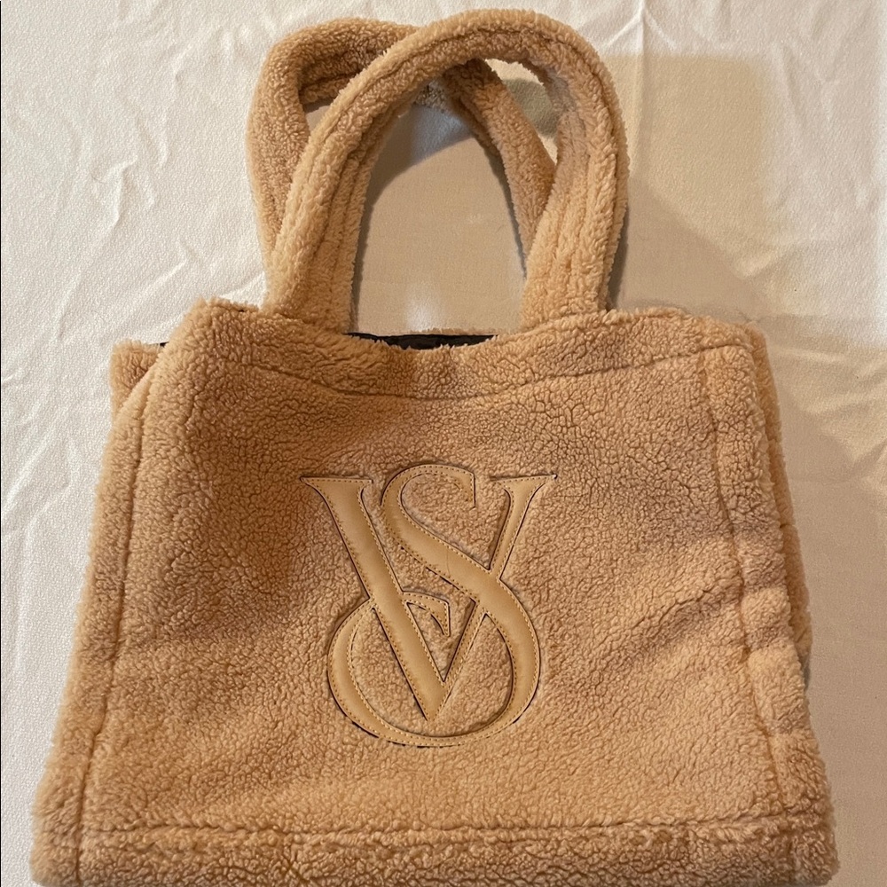 Victoria's Secret Tan Sherpa Tote Bag